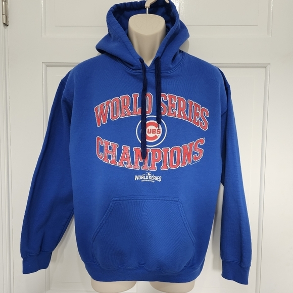 Chicago CUBS 2016 World Series Champions Pullover Sweatshirt Hoodie Size M - Picture 3 of 13
